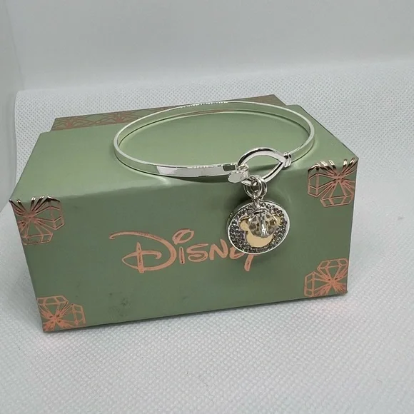 Disney Silver Bangle Bracelet Mickey Mouse - Picture 4 of 4